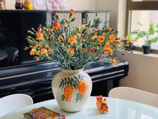 (Gốm sứ Bát Tràng) Lọ Hoa Vò Rạn Bát Tràng Cao Cấp