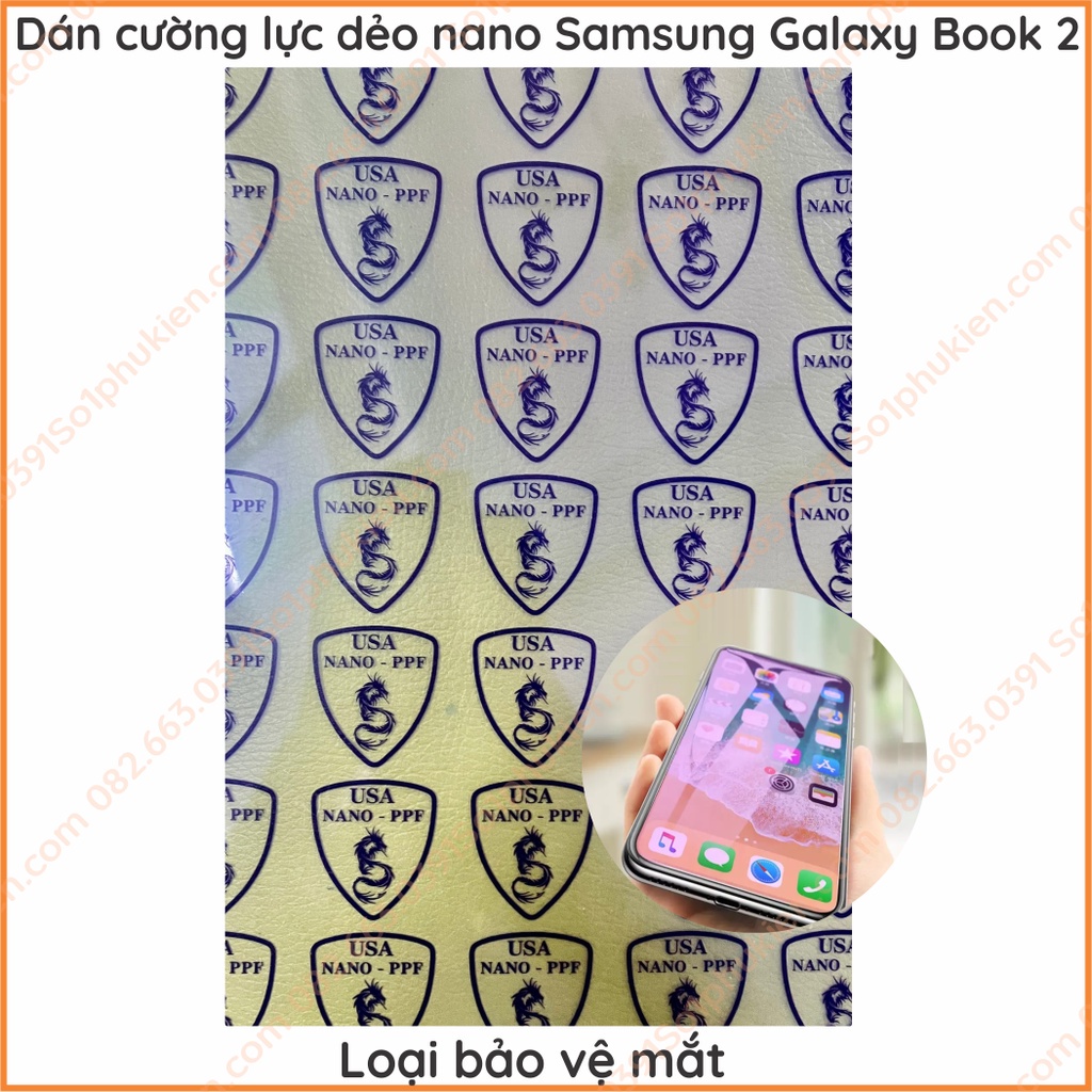 Dán cường lực Samsung galaxy book 2 trong suốt, nano dẻo siêu bền, độ cường lực 9H+