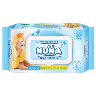 Khăn Ướt Nuna không mùi 100tờ