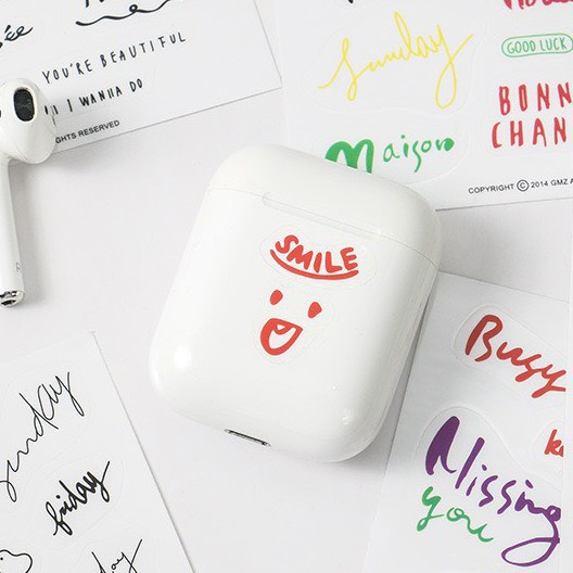 Bộ 6 Sticker chữ phong cách Châu Âu (ST04)