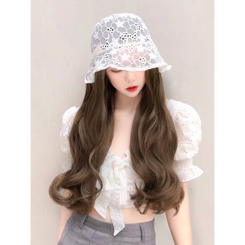 Mũ Lưới Ren Vintage (có thể dán tóc giả)