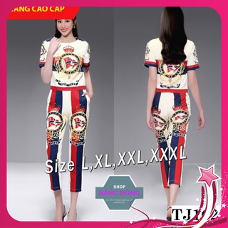 Đồ Bộ Đẹp Đi Chơi 🎁FREESHIP🎁Giảm 45k Khi Mua Đơn Từ 500k - Set nguyên bộ áo quần lửng họa tiết xinh xắn TJ1025