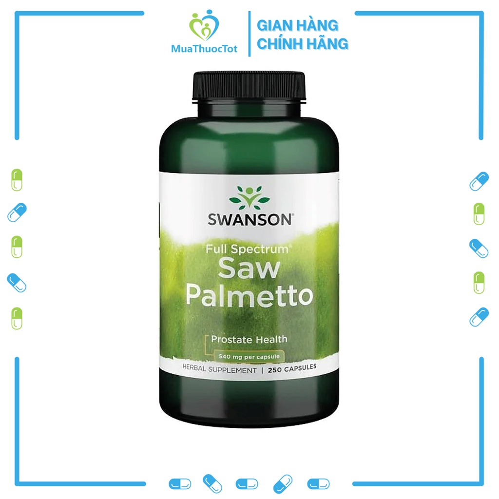 Viên Uống Hỗ Trợ Tuyến Tiền Liệt cho Nam Giới Swanson Saw Palmetto 540mg 250 viên