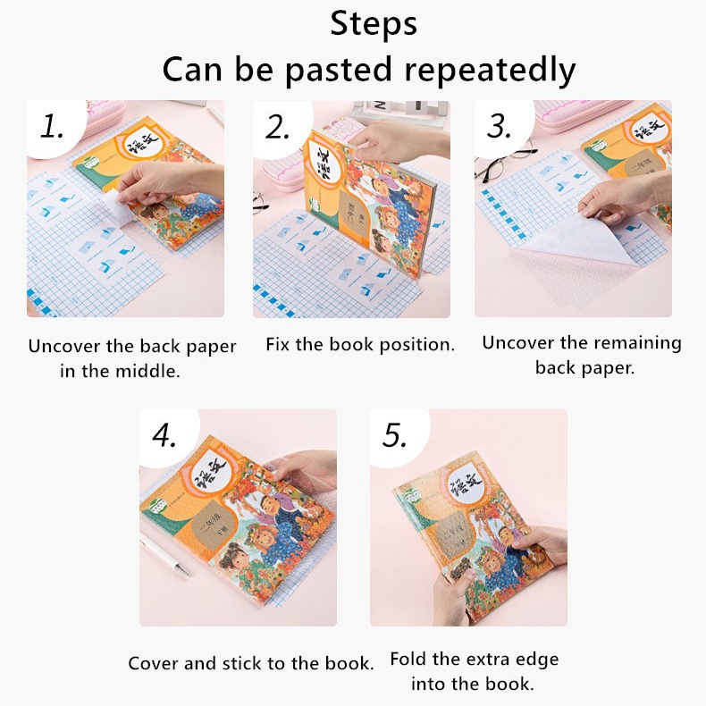 Set 10 Tấm Phim Dán Sách Mờ Dày Dặn Chống Nước Chống Trầy Chống Bụi Bảo Vệ Cho Học Sinh Tiểu Học