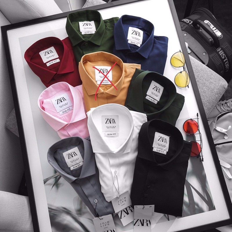 Áo sơ mi nam [Za.Ra] cao cấp chất cotton loại 1 [ĐỔI SIZE NẾU KHÔNG VỪA]