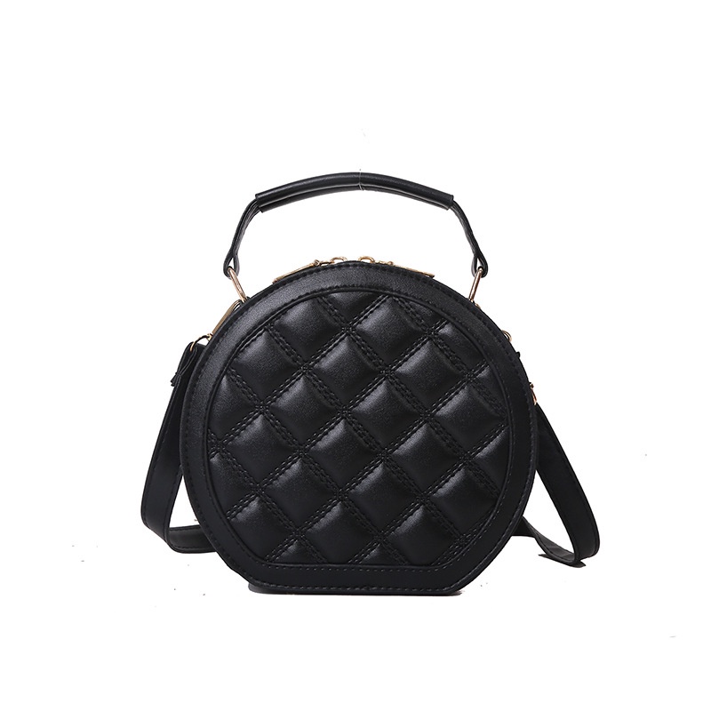 Túi Xách Tròn Nhỏ Đeo Vai Họa Tiết Hình Thoi Phong Cách Phương Tây Mẫu Mới Thời Trang Mùa Xuân Dành Cho Nữ 2022
