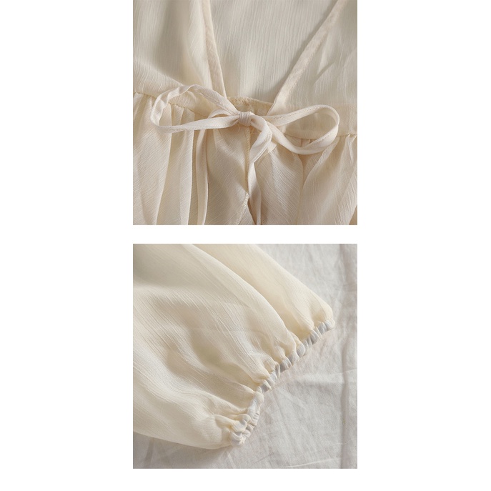 Áo Khoác cardigan chiffon Mỏng Dáng Rộng Tay Phồng Thời Trang Mùa Hè 2022 Mới Cho Nữ