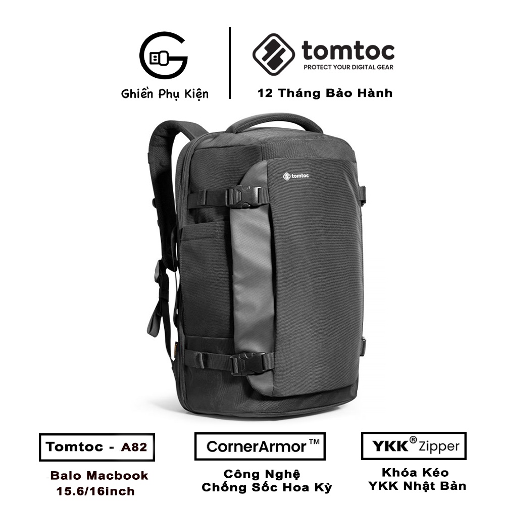 Balo Tomtoc USA 40L BackPack Travel - Hàng Chính Hãng