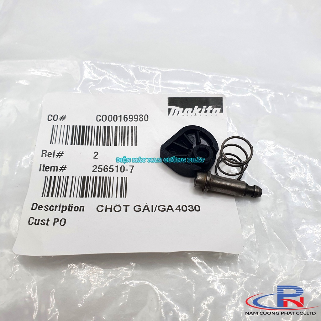 Cụm chốt hãm mở đá máy mài 100mm Makita GA4030 GA4031