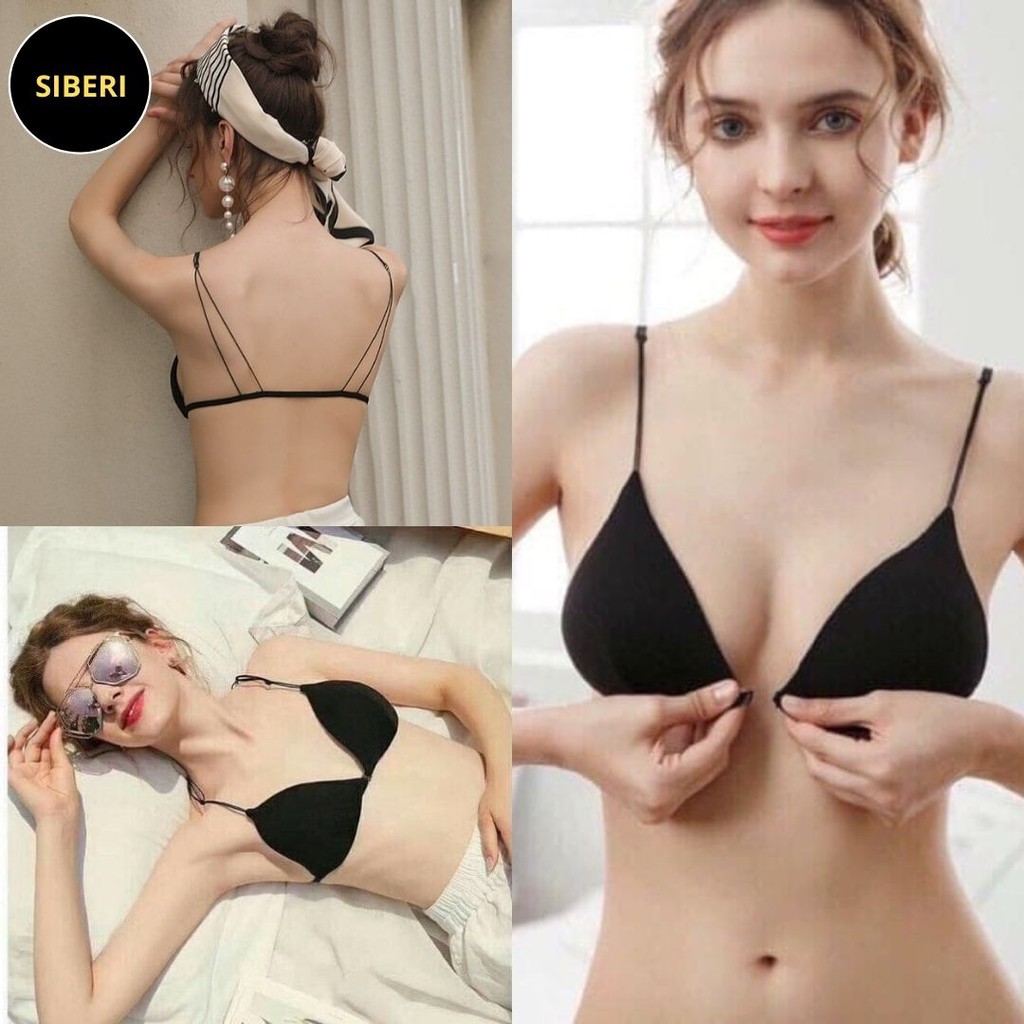 Áo bra, áo lót nữ nâng ngực,dây mảnh khoe lưng quyến rũ, chất liệu cotton mềm mịn, thấm hút mồ hôi, co giãn tốt _ Siberi