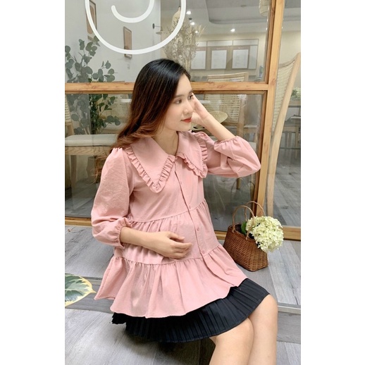 Áo bầu babydoll mặc công sở, đi chơi đều đẹp!