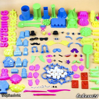 Bộ Khuôn Nhựa Tạo Hình Cát Động Lực, Cát Dẻo, Cát Nặn Sinh Học-1 Bộ khuôn đất nặn bột nặn cát động lực như hình