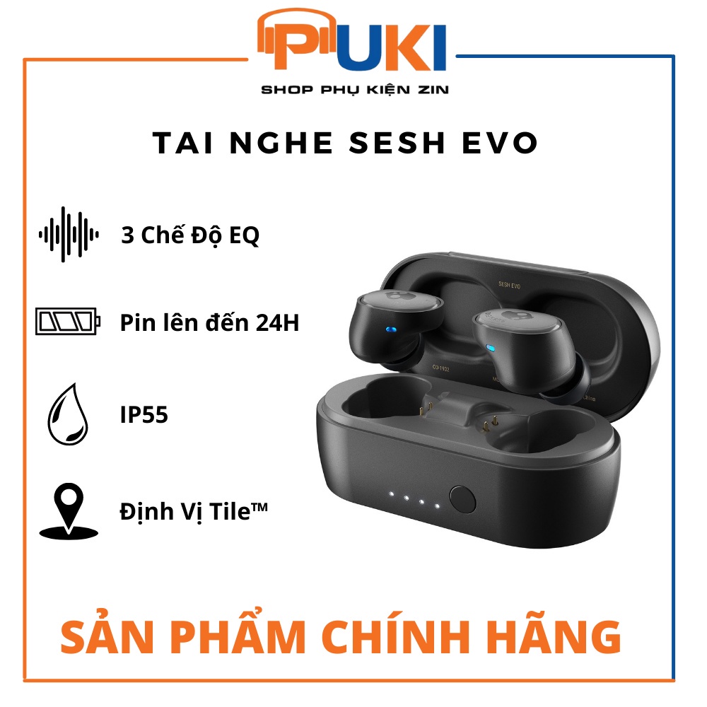 Puki shop / Tai nghe bluetooth Skullcandy Sesh Evo True Wireless - Hàng Chính Hãng