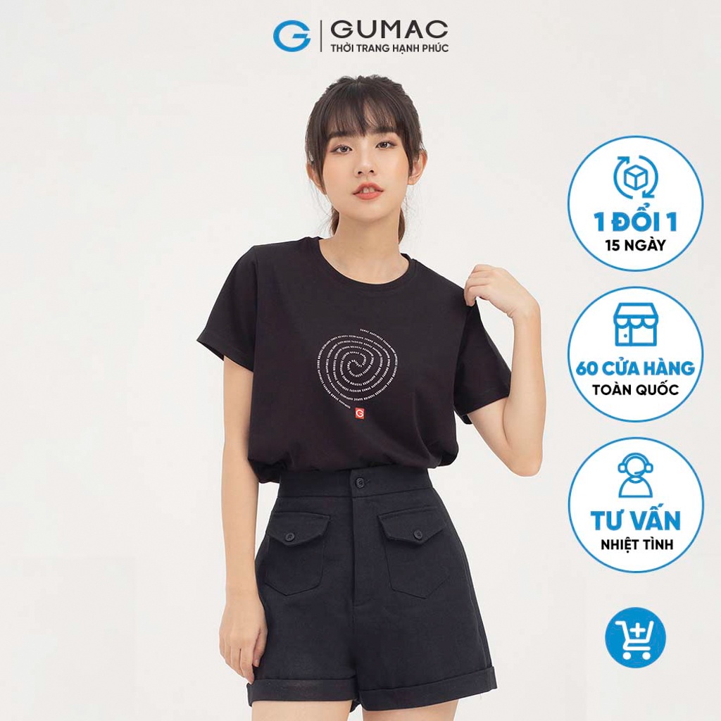 Áo thun nữ in họa tiết GUMAC năng động dễ thương ATC04069