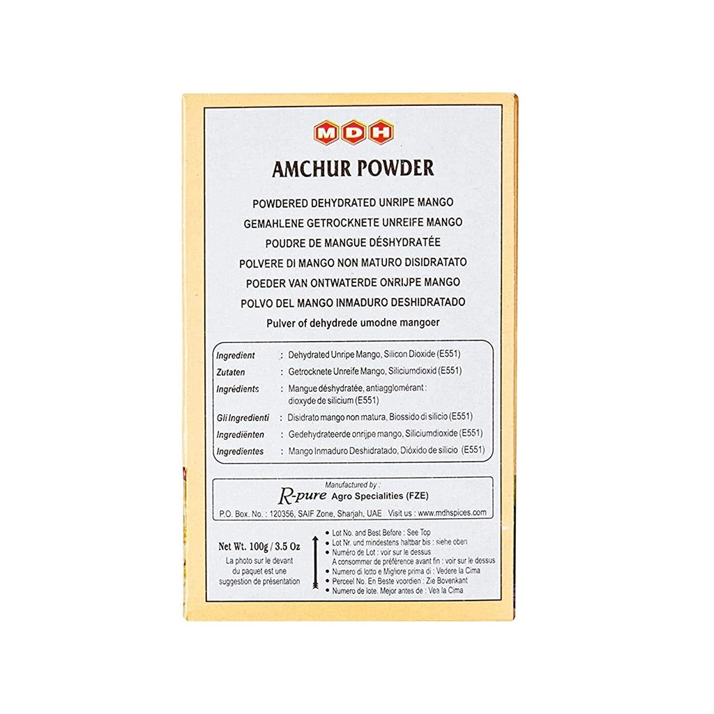Gia vi bột xoài hiệu MDH Amchoor Powder - Nhập khẩu Ấn Độ 100g