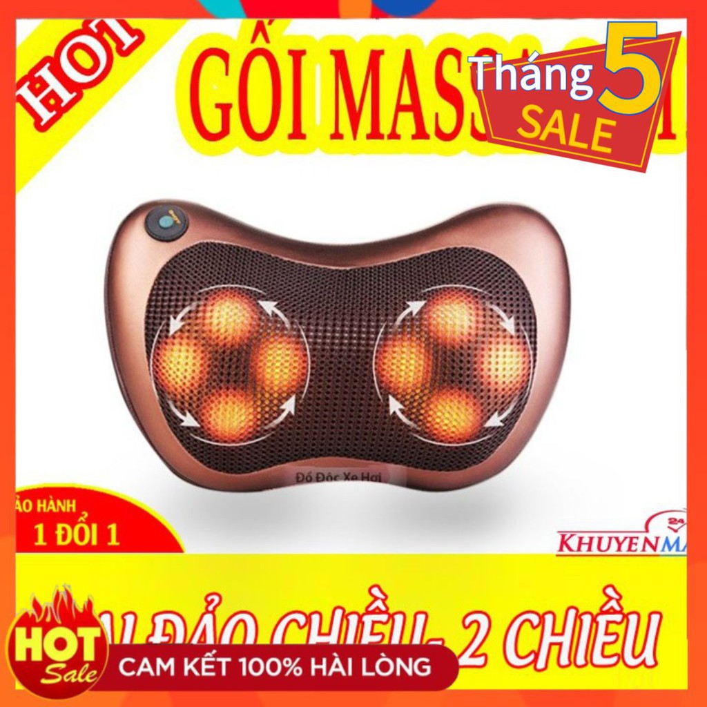 GỐI MASSAGE HỒNG NGOẠI 8 BI - ĐẢO 2 CHIỀU