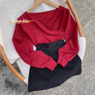 SET ÁO CHÉO ĐỎ + CHÂN VÁY ĐEN