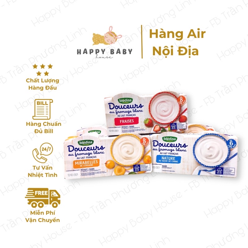(Date 2023) Sữa chua phô mai Bledina cho bé ( 4 hộpx100g)