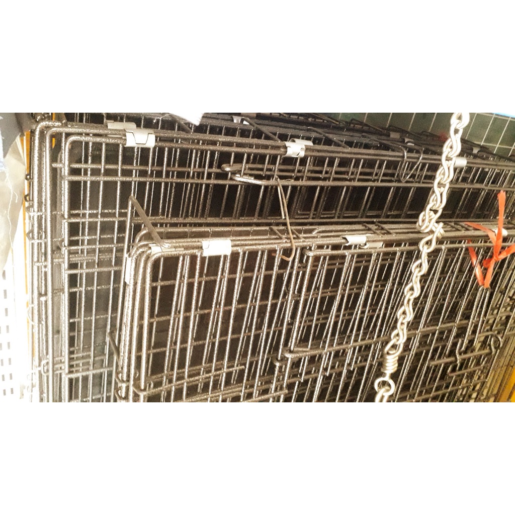 Lồng chó mèo, sắt sơn tĩnh điện màu đen vân đá chắc, đẹp