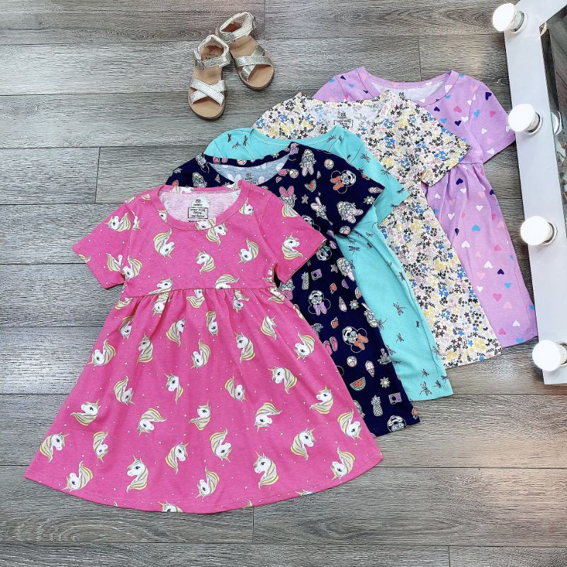 ✓16_32kg✓ Váy cotton xuất dư cho bé gái size nhỡ từ 16_32kg dáng BASIC dễ mặc, ĐƯỢC CHỌN MÀU