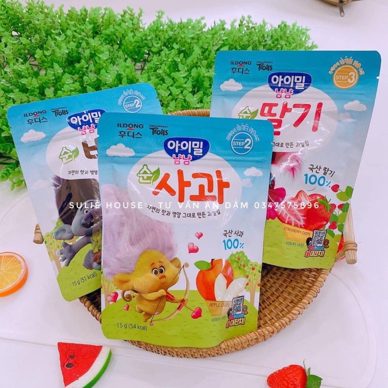 Hoa quả sấy hữu cơ ildong Hàn Quốc 6m+