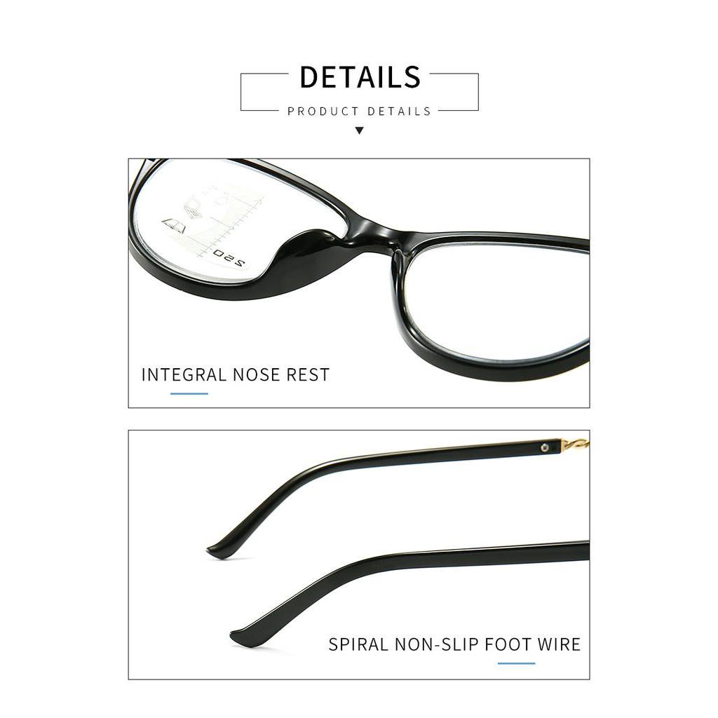 Kính đọc sách nữ đa tiêu cự tiến bộ chống ánh sáng xanh Có thể xem gần và xa