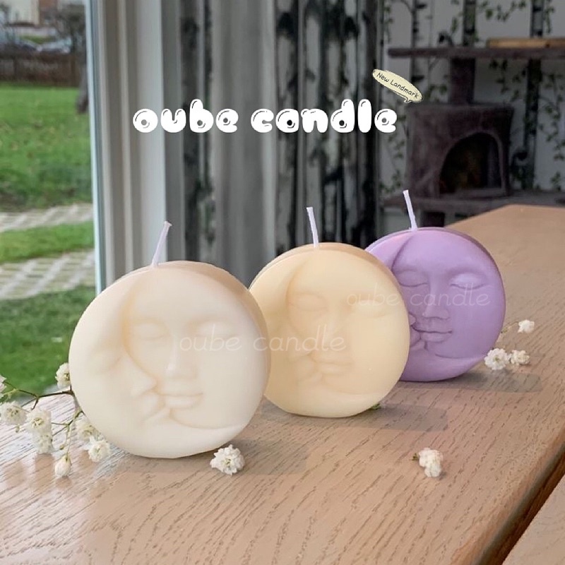 Nến Thơm Cao Cấp Mặt Trăng Ôm Mặt Trời Sun Moon Candle Quà tặng Décor Trang Trí | Oube Candle NT6