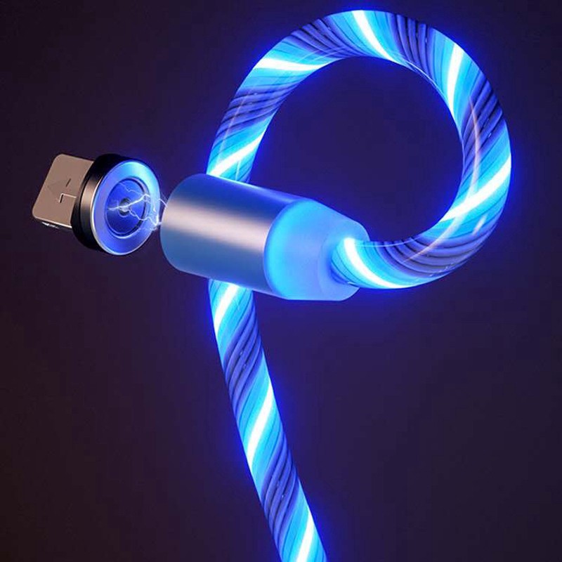 Cáp sạc điện thoại từ tính USB type C có đèn LED thích hợp cho iPhone Samsung