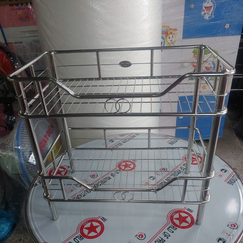 Kệ đứng 2 tầng inox 201