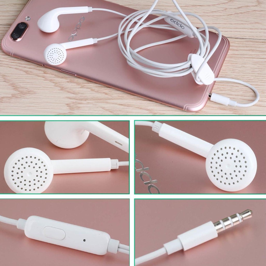 Tai Nghe OPPO Loại Tốt, Âm To Rõ , Tai Nghe zin Theo Máy , Earbud , Jack 3.5mm , Có phím Play/Call , Chức Năng Qua Bài