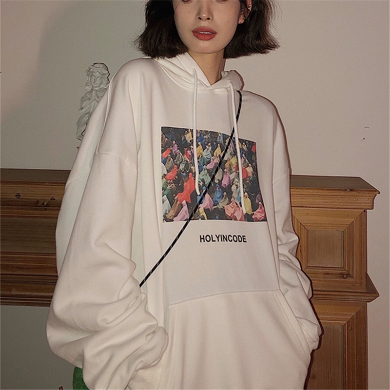 NRVP Áo Hoodie Dáng Rộng Thời Trang Hàn Quốc 2022 Dành Cho Nữ