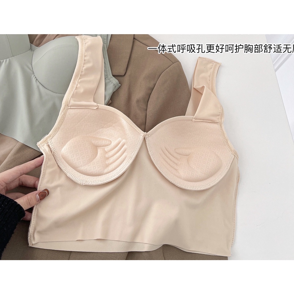 Áo Bra Đúc Su 2 Dây Bản To Dáng Coroptop Cúp Tròn Nânng Ngực 582