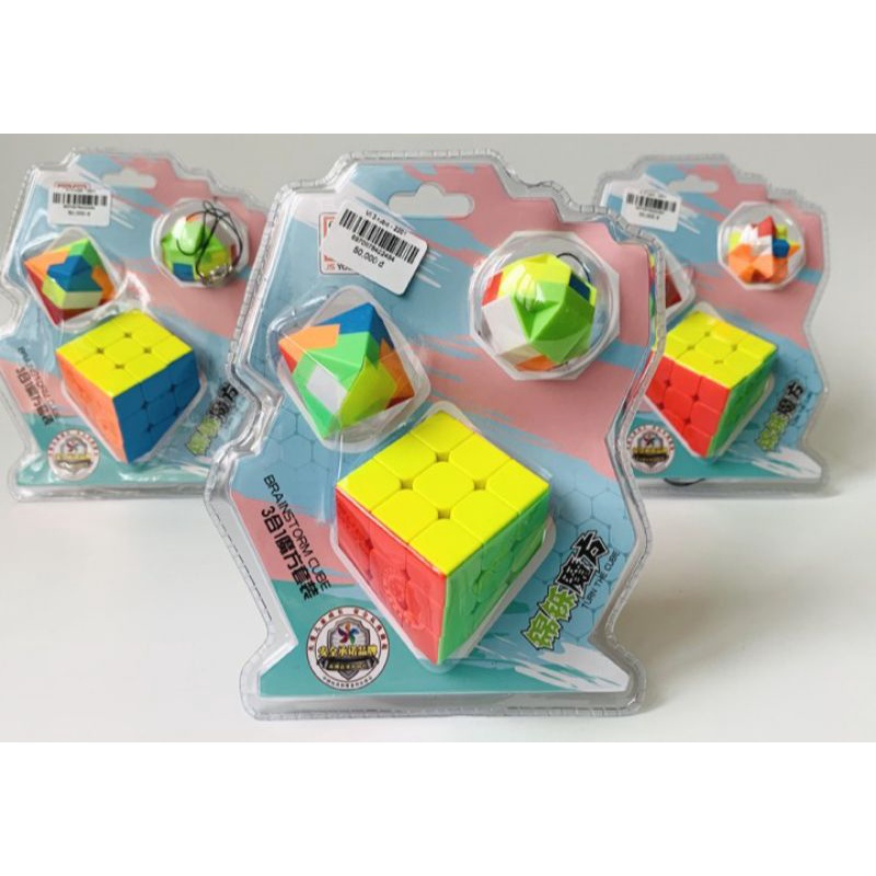 Đồ chơi Rubik 1 viên 3x3x3 và 2 viên mini