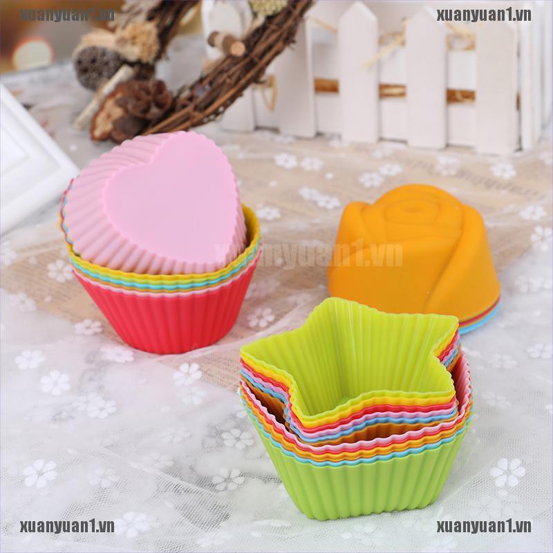 1 [XUANYUAN1] 6 Khuôn Silicone Làm Bánh Cupcake