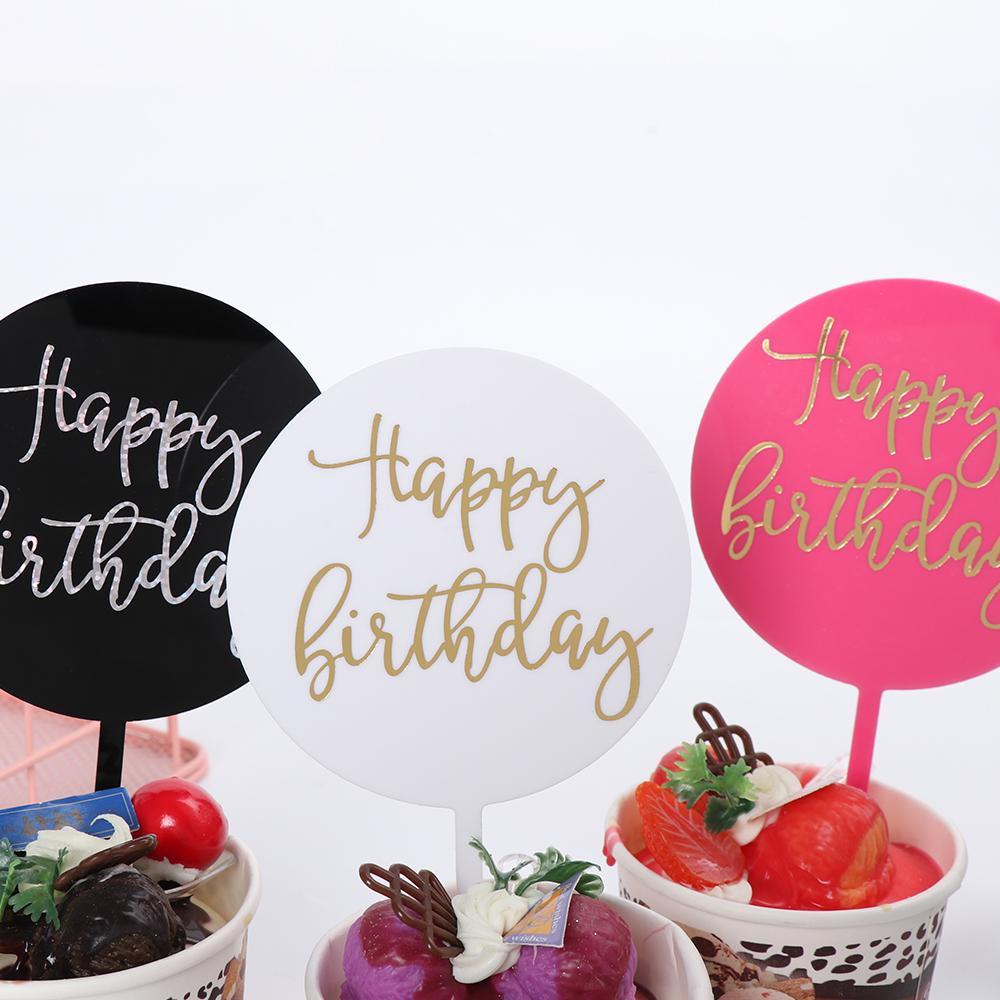 YNATURAL Cây Cắm Trang Trí Bánh Kem Bằng Acrylic Hàng Mới Dành Cho Trẻ Em