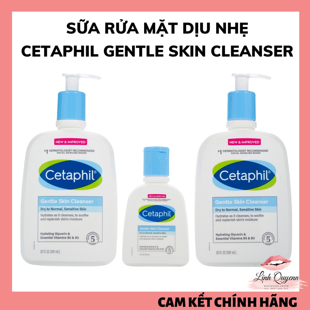 Sữa Rửa Mặt Dịu Nhẹ Cho Da Nhạy Cảm Cetaphil Gentle Skin Cleanser Mall Mỹ 118Ml - 591Ml