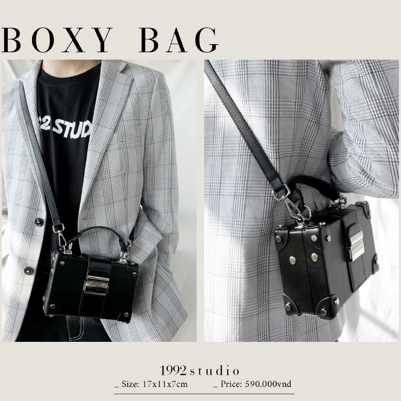 Túi xách nam nữ/ 1992 s t u d i o/ BOXY BAG/ phom hộp cá tính