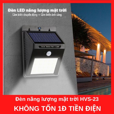 Đèn năng lượng mặt trời cảm biến chống trộm 30 LED HVS23