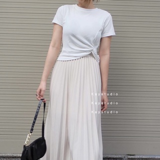 [KAYSTUDIO] ÁO CROP XOẮN TRẮNG - ACXT
