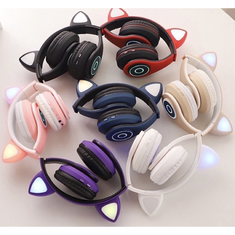 TAI NGHE BLUETOOTH CHỤP TAI HÌNH TAI MÈO MODEL TO- 89  CÓ KHE CẮM THẺ NHỚ  )