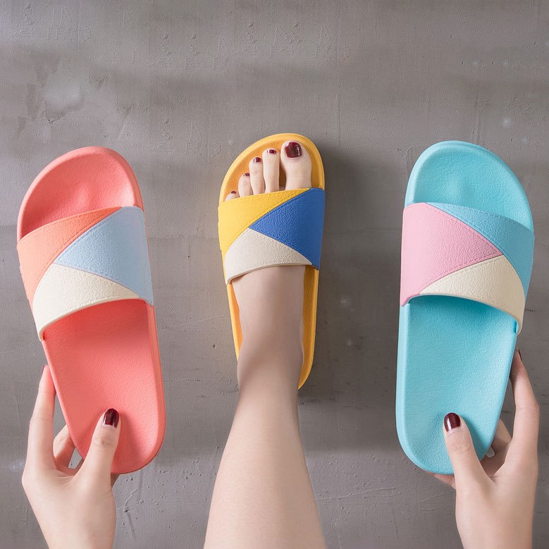 Dép nữ 3 miếng tam giác ghép lại in 3D form nhỏ 1 size 2F01