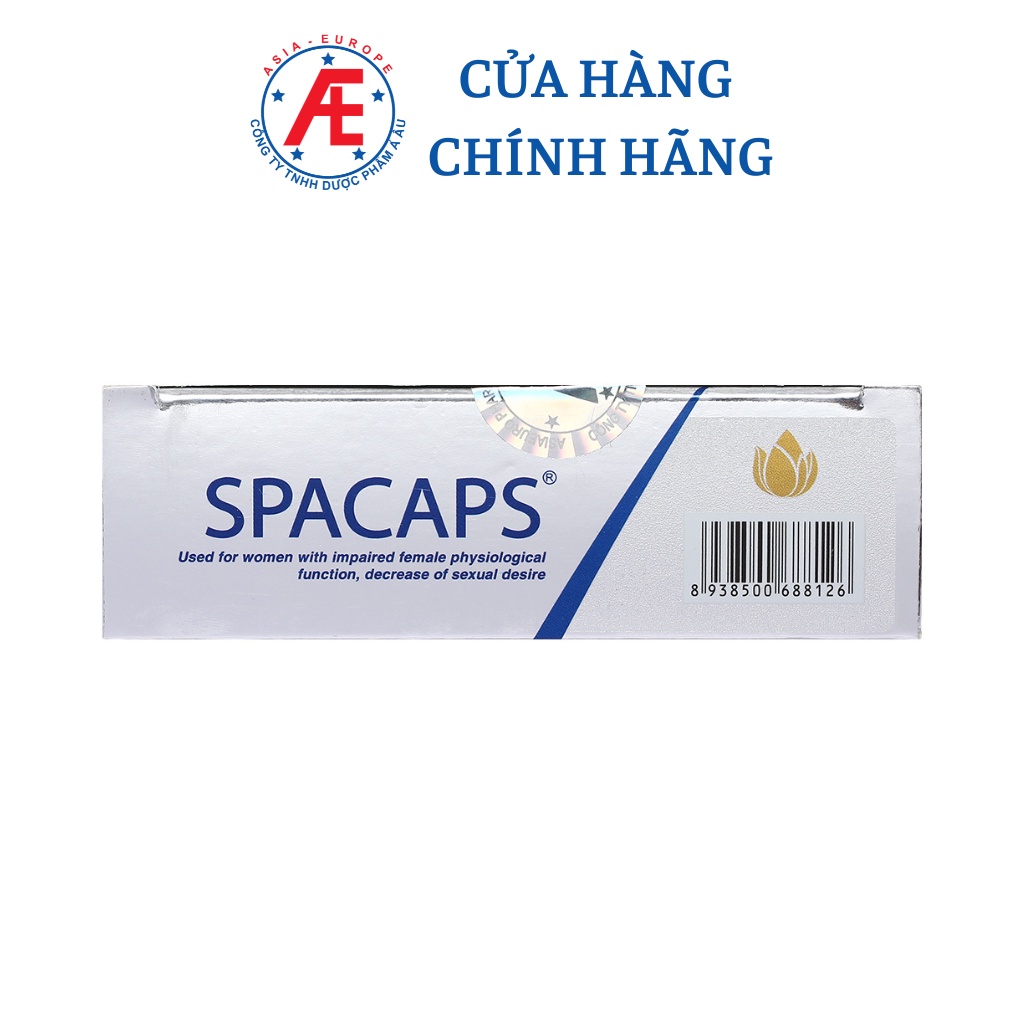 Spacaps hỗ trợ cải thiện khô âm đạo, giảm ham muốn từ thảo dược hộp 30 viên DƯỢC PHẨM Á ÂU