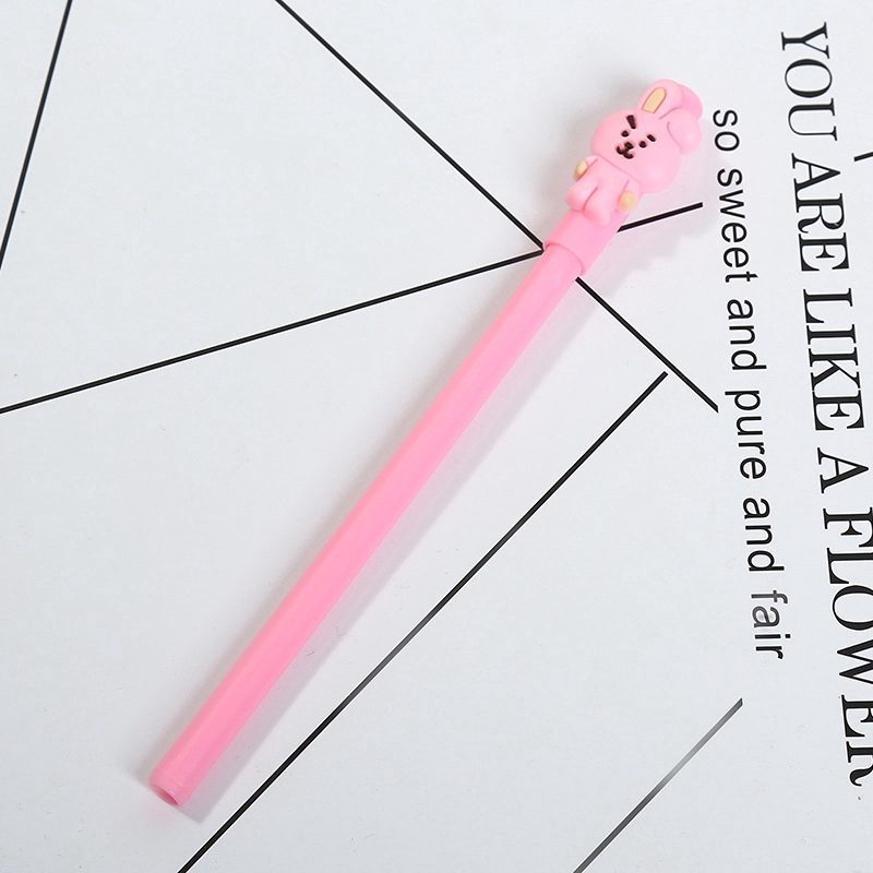 Bút Bi Mực Đen Kiểu Dáng Kpop Bt21 ngòi 0.5mm