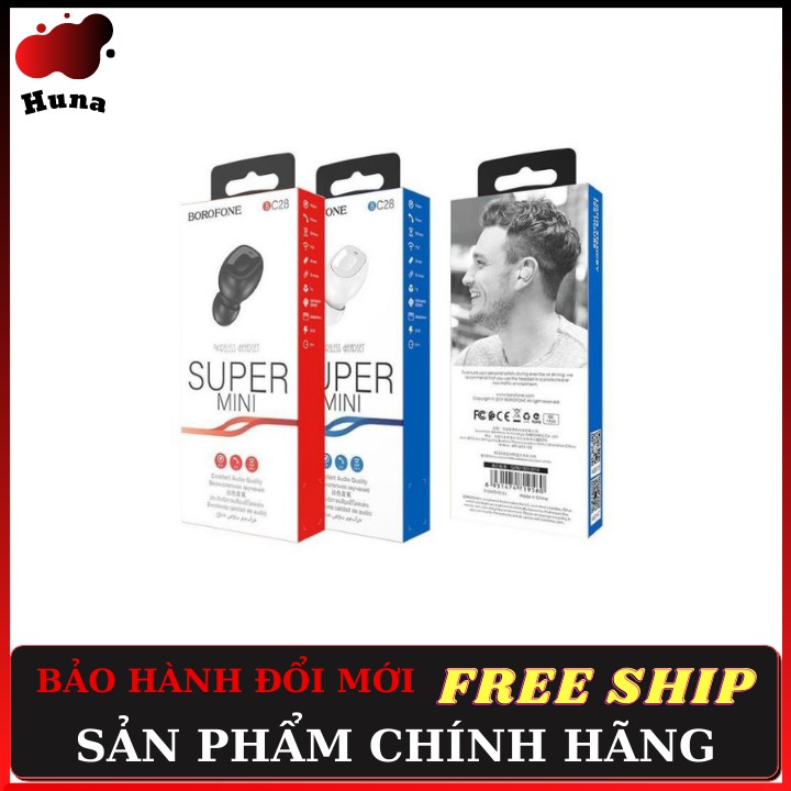 Tai Nghe Bluetooth Mini⚡️BOROFONE BC28 ✔Âm Chất ✔Pin Khủng ✔Nghe Gọi 5 Tiếng [BẢO HÀNH ĐỔI MỚI] - HunaStore | BigBuy360 - bigbuy360.vn