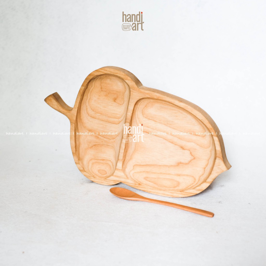 Khay gỗ hình hạt dẻ - khay gỗ cho bé - Wooden tray