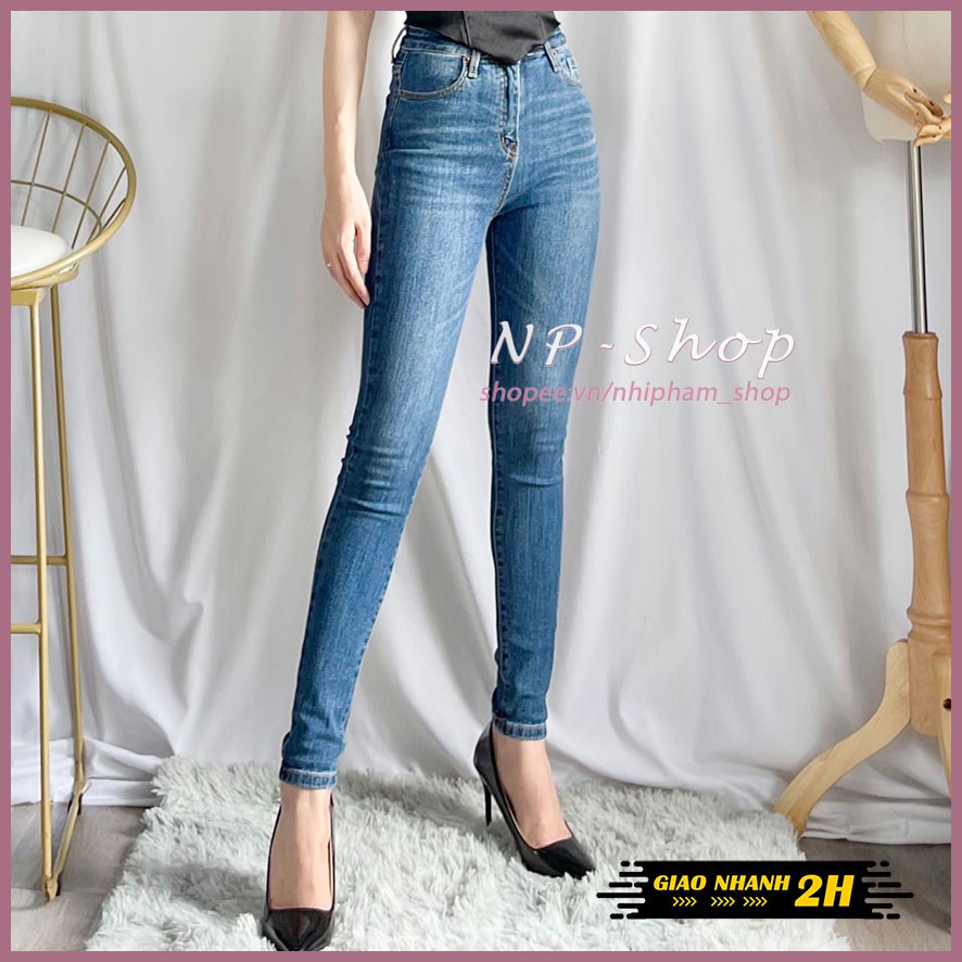 Quần jean nữ lưng cao skinny jeans ⚡️ quần bò nữ cạp cao dáng ôm dài NhiPham Shop