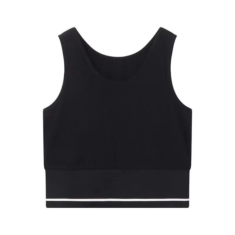 Set Áo Lửng Không Tay Thêu Họa Tiết + Áo Thun Ba Lỗ Phong Cách Năng Động Dành Cho Nữ