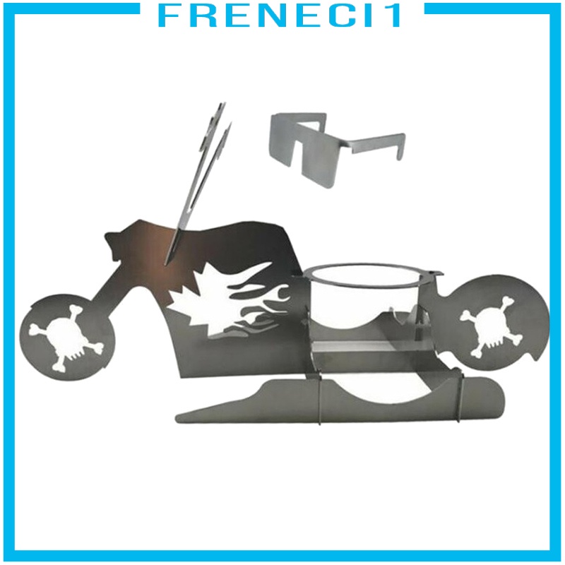 [FRENECI1]Portable Chicken Stand Beer American Motorcycle BBQ Stainless Steel Rack