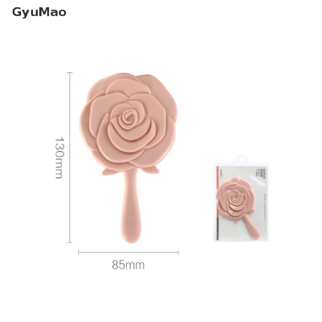 [cxGYMO] Handheld Vanity Mirror Vintage Rose Makeup Mirror Hand Mirror Pocket Mirror  HDY