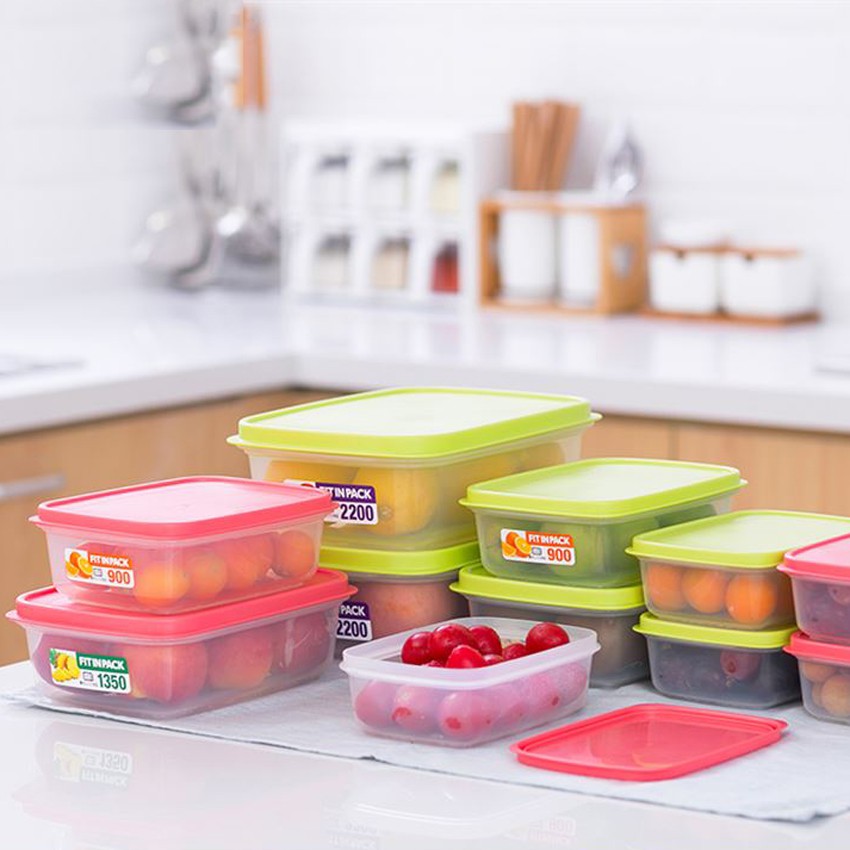 Bộ 2 hộp nhựa nắp dẻo Sanada 600ml hàng Nhật sử dụng tốt với lò vi sóng | BigBuy360 - bigbuy360.vn